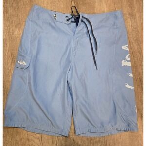 Salt Life Swim Trunks Shorts Mens 30 Blue Classic Drawstring Waist Logo Spellout
